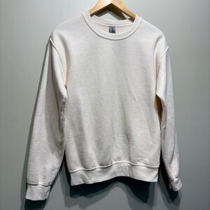 ✨$8 CLEAR-OUT✨ Gildan Casual Comfy Long Sleeve Pullover Sweatshirt Top Cream